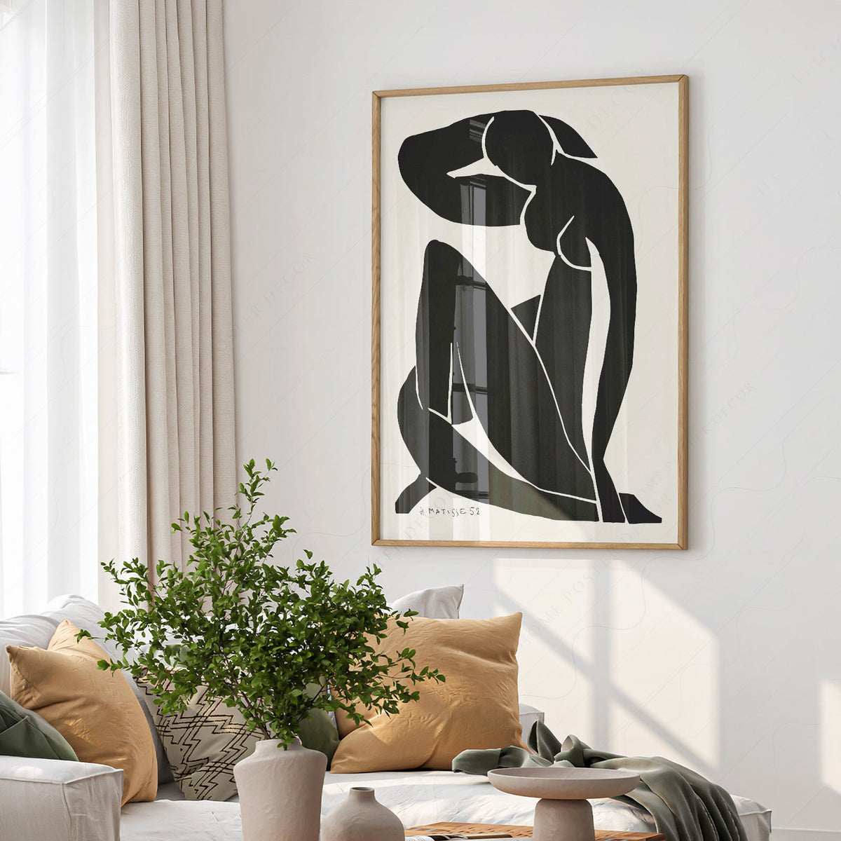Henri Matisse Blue Nude Inspired Art Print – Minimalist Wall Decor