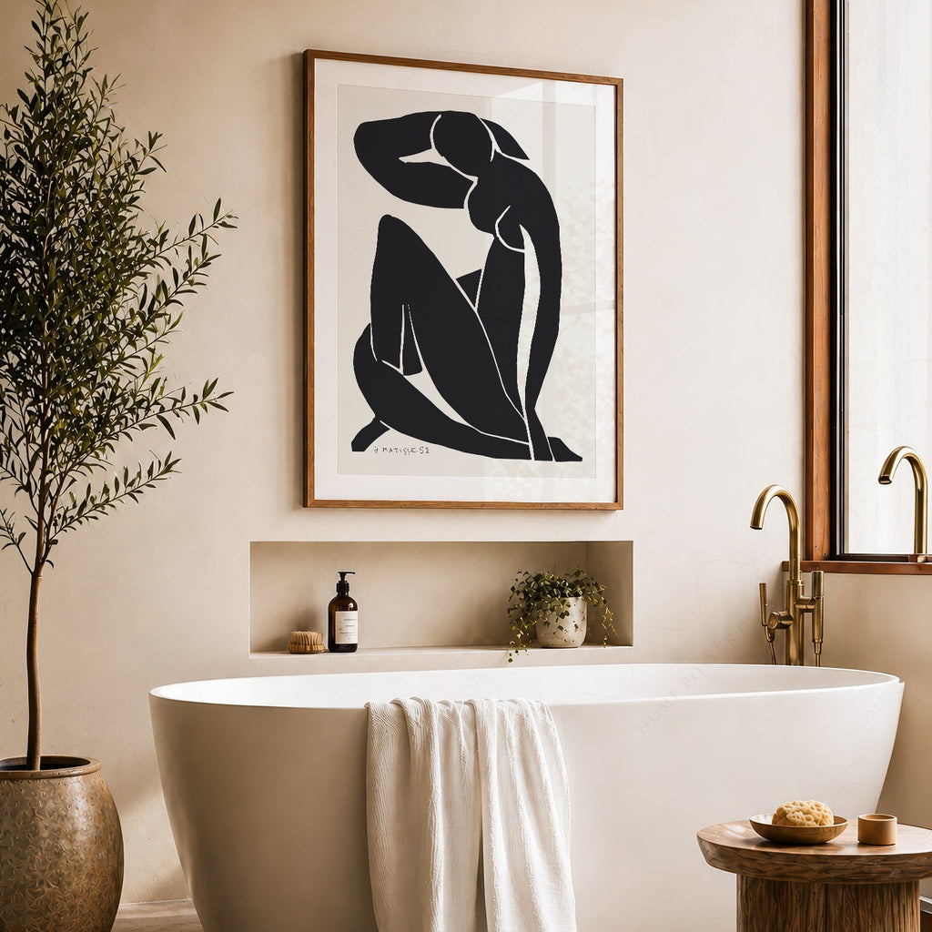 Henri Matisse Blue Nude Inspired Art Print – Minimalist Wall Decor