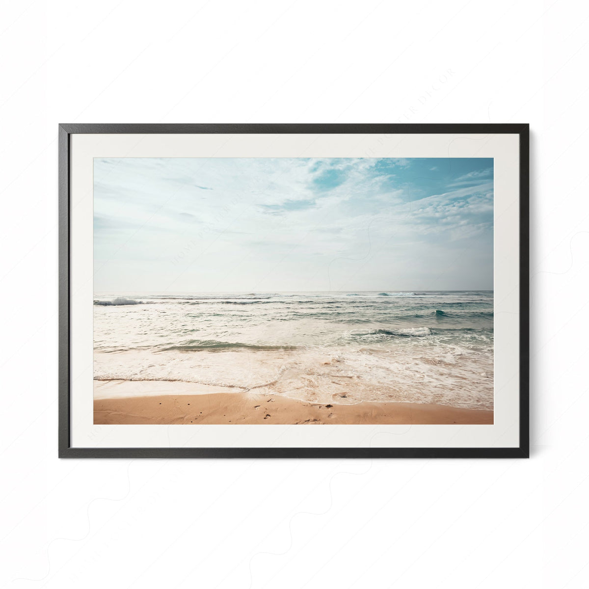 Coastal Beach Photography Print – Ocean Waves Wall Art for Modern Decor