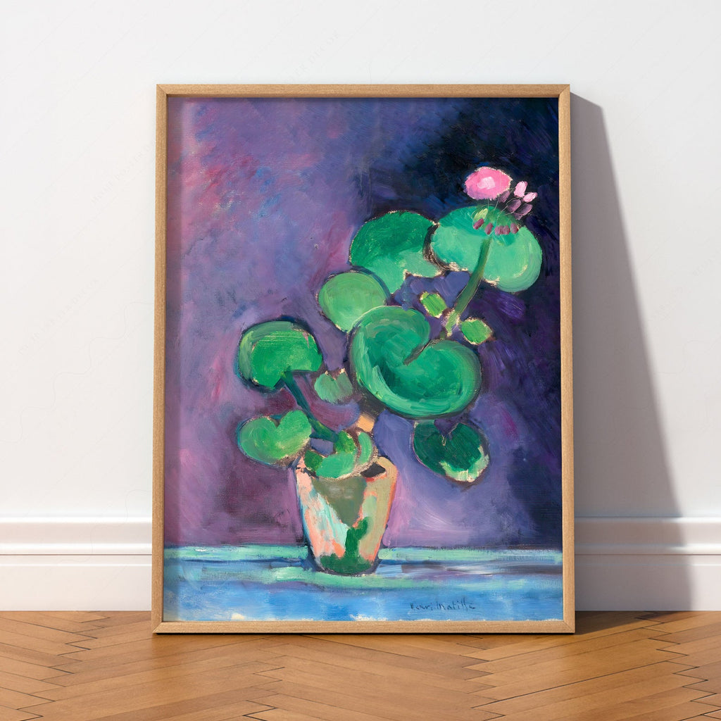 Henri Matisse Geraniums in Vase Art Print – Museum Botanical Wall Decor