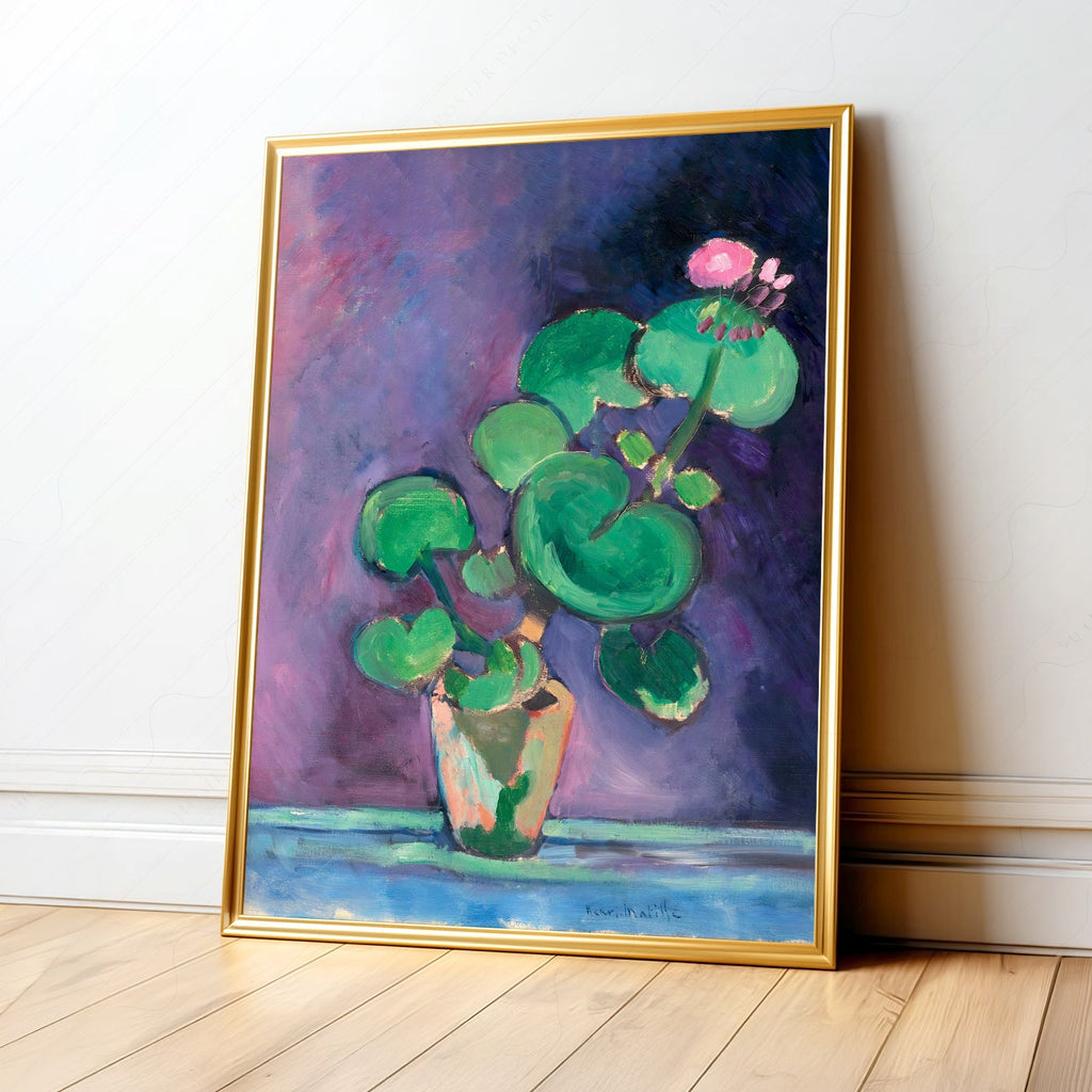 Henri Matisse Geraniums in Vase Art Print – Museum Botanical Wall Decor