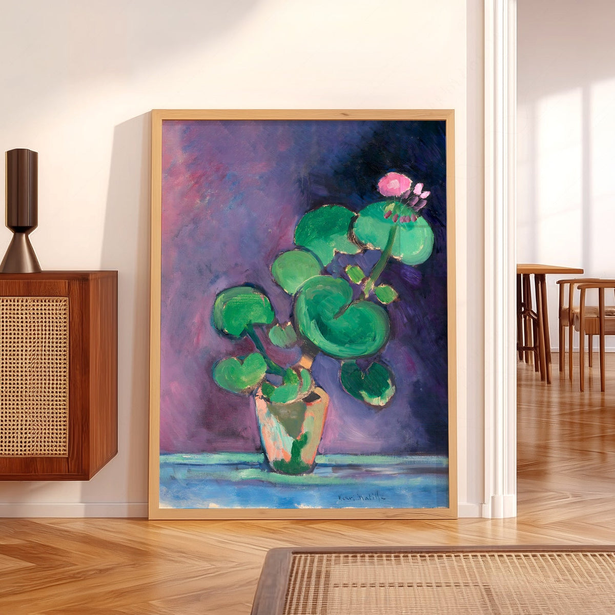 Henri Matisse Geraniums in Vase Art Print – Museum Botanical Wall Decor