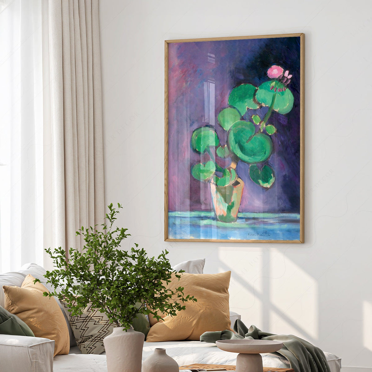 Henri Matisse Geraniums in Vase Art Print – Museum Botanical Wall Decor