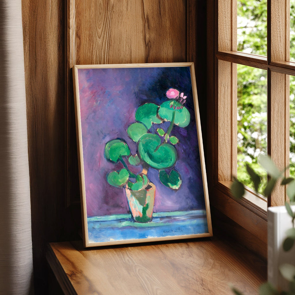 Henri Matisse Geraniums in Vase Art Print – Museum Botanical Wall Decor