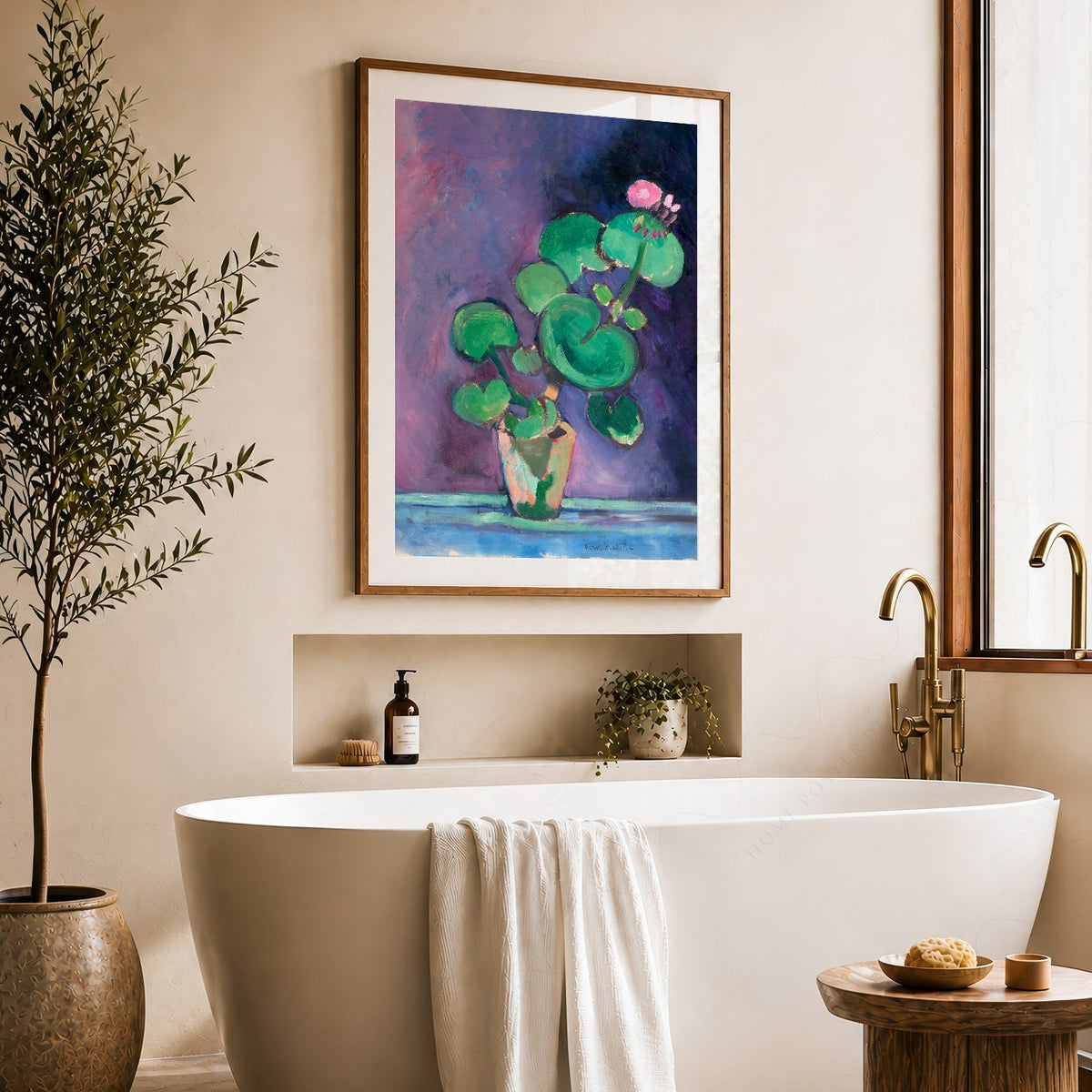Henri Matisse Geraniums in Vase Art Print – Museum Botanical Wall Decor