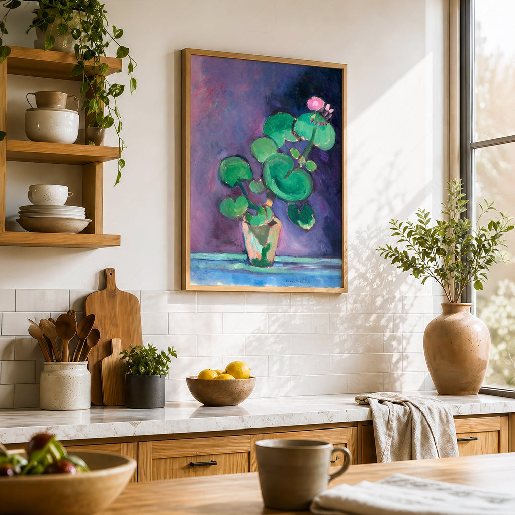 Henri Matisse Geraniums in Vase Art Print – Museum Botanical Wall Decor