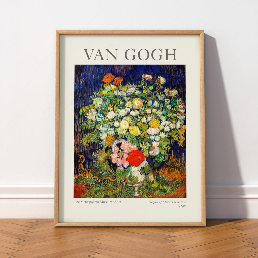 Van Gogh Bouquet of Flowers in a Vase Art Print – Floral Wall Decor