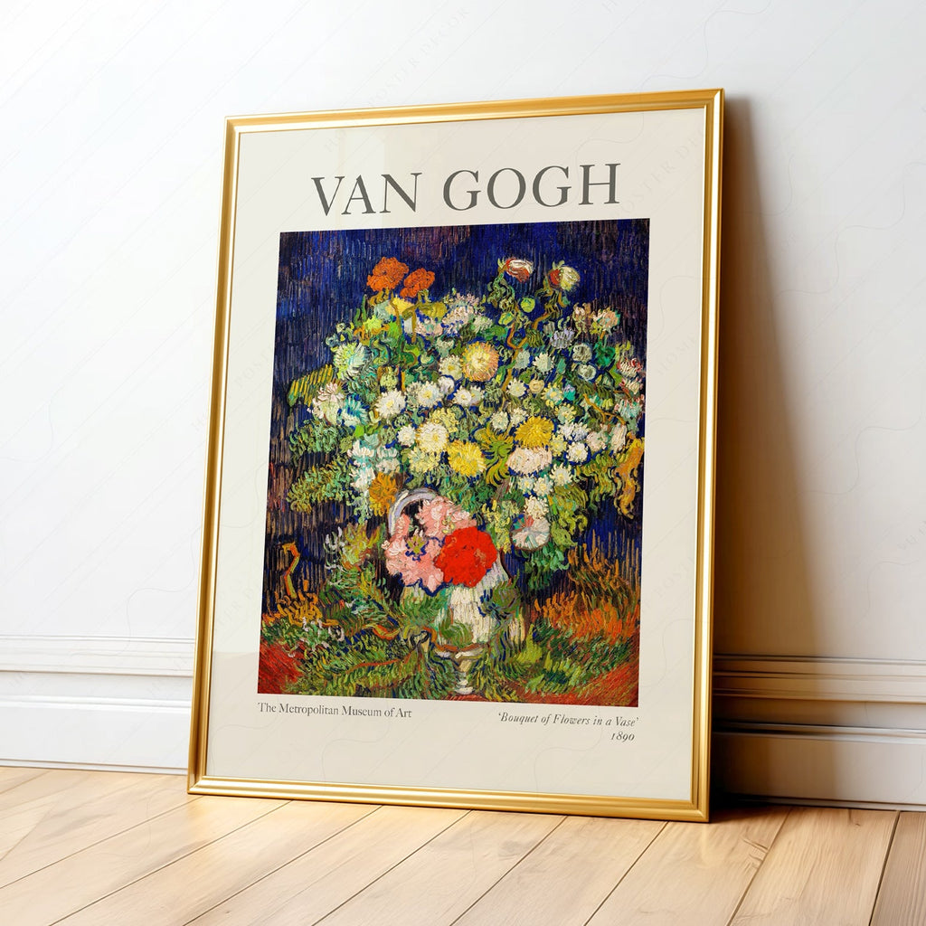 Van Gogh Bouquet of Flowers in a Vase Art Print – Floral Wall Decor