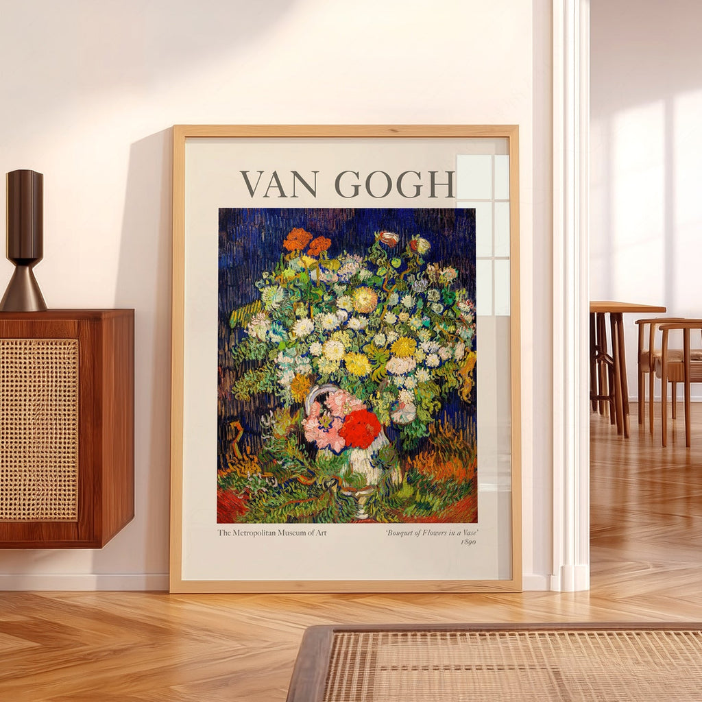 Van Gogh Bouquet of Flowers in a Vase Art Print – Floral Wall Decor