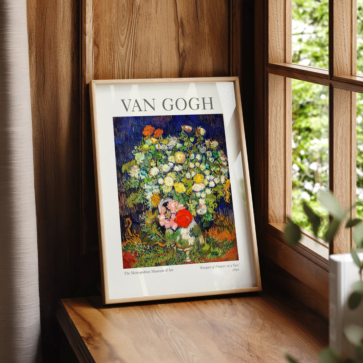 Van Gogh Bouquet of Flowers in a Vase Art Print – Floral Wall Decor