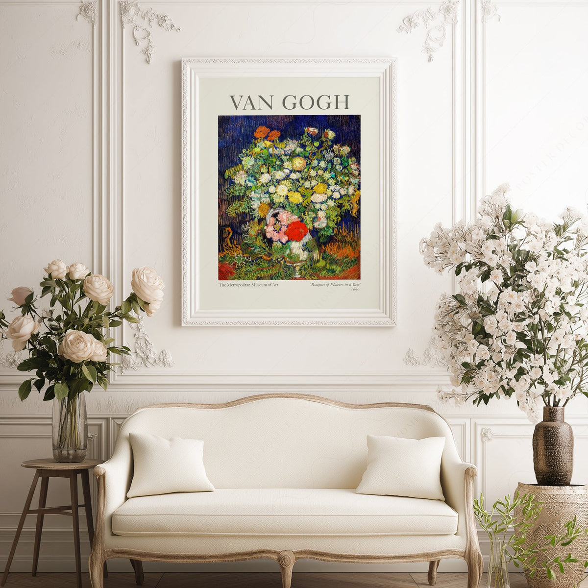 Van Gogh Bouquet of Flowers in a Vase Art Print – Floral Wall Decor