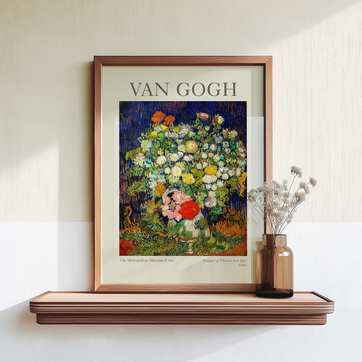 Van Gogh Bouquet of Flowers in a Vase Art Print – Floral Wall Decor