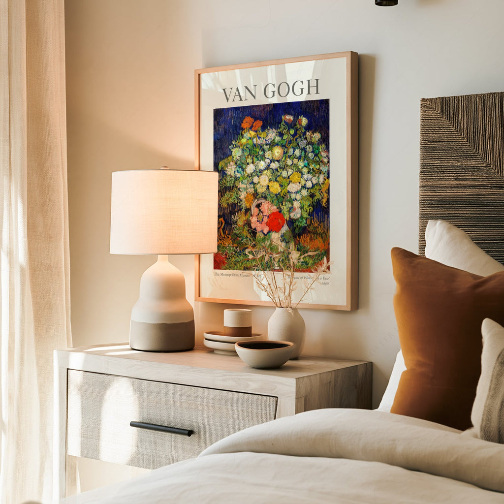 Van Gogh Bouquet of Flowers in a Vase Art Print – Floral Wall Decor