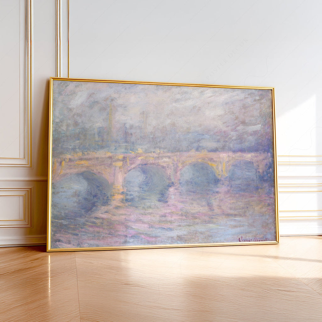 Claude Monet Waterloo Bridge at Sunset - Museum Art Print