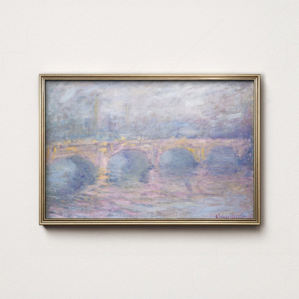 Claude Monet Waterloo Bridge at Sunset - Museum Art Print