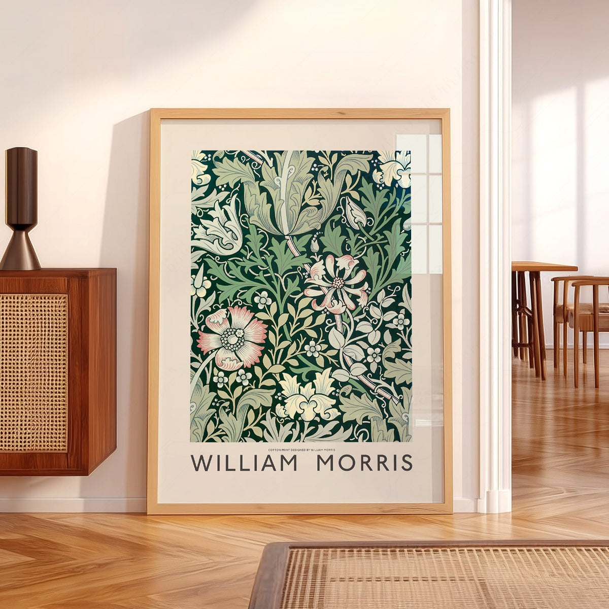 William Morris Compton Art Print – Green Floral Botanical Poster