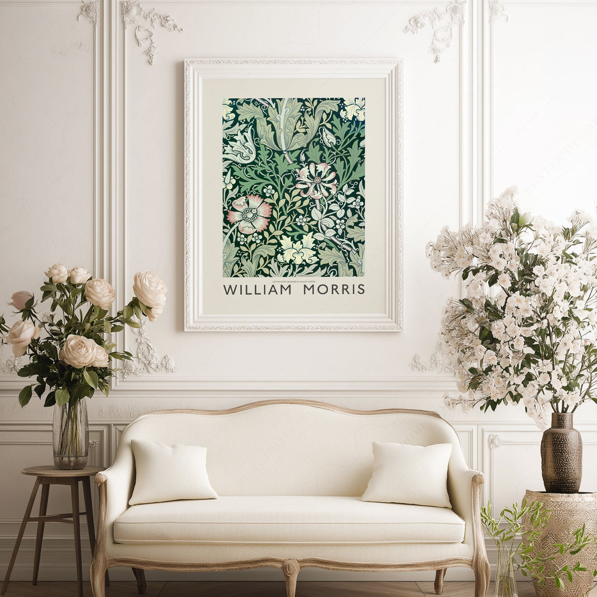 William Morris Compton Art Print – Green Floral Botanical Poster