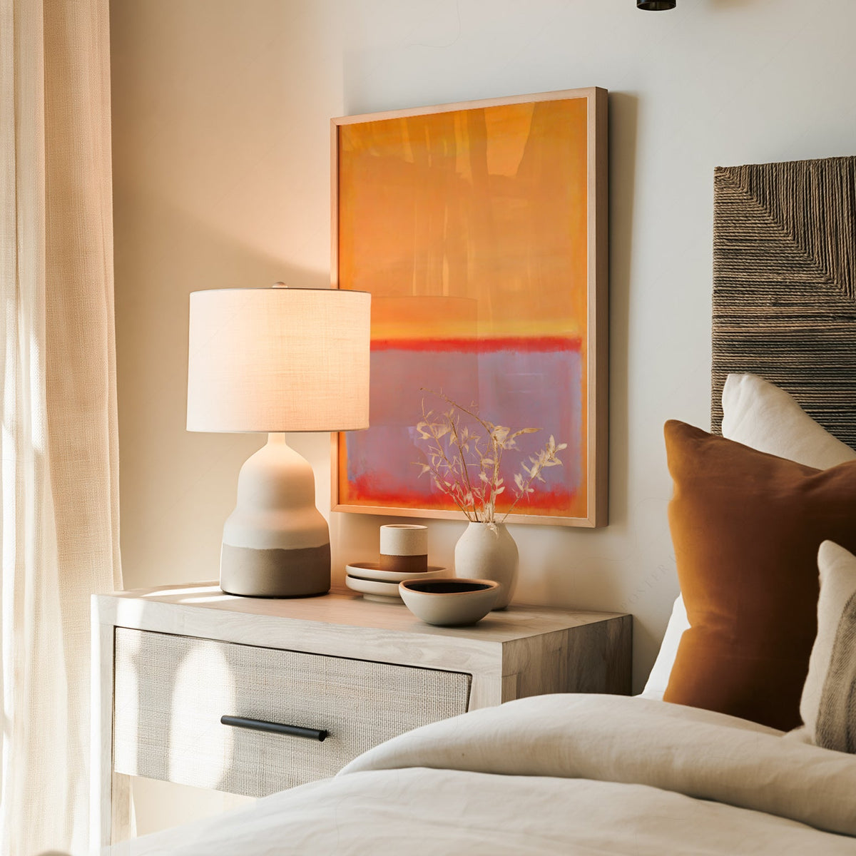 Mark Rothko Untitled Orange Art Print – Abstract Expressionist Wall Art