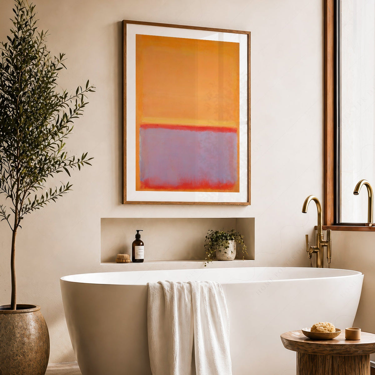 Mark Rothko Untitled Orange Art Print – Abstract Expressionist Wall Art
