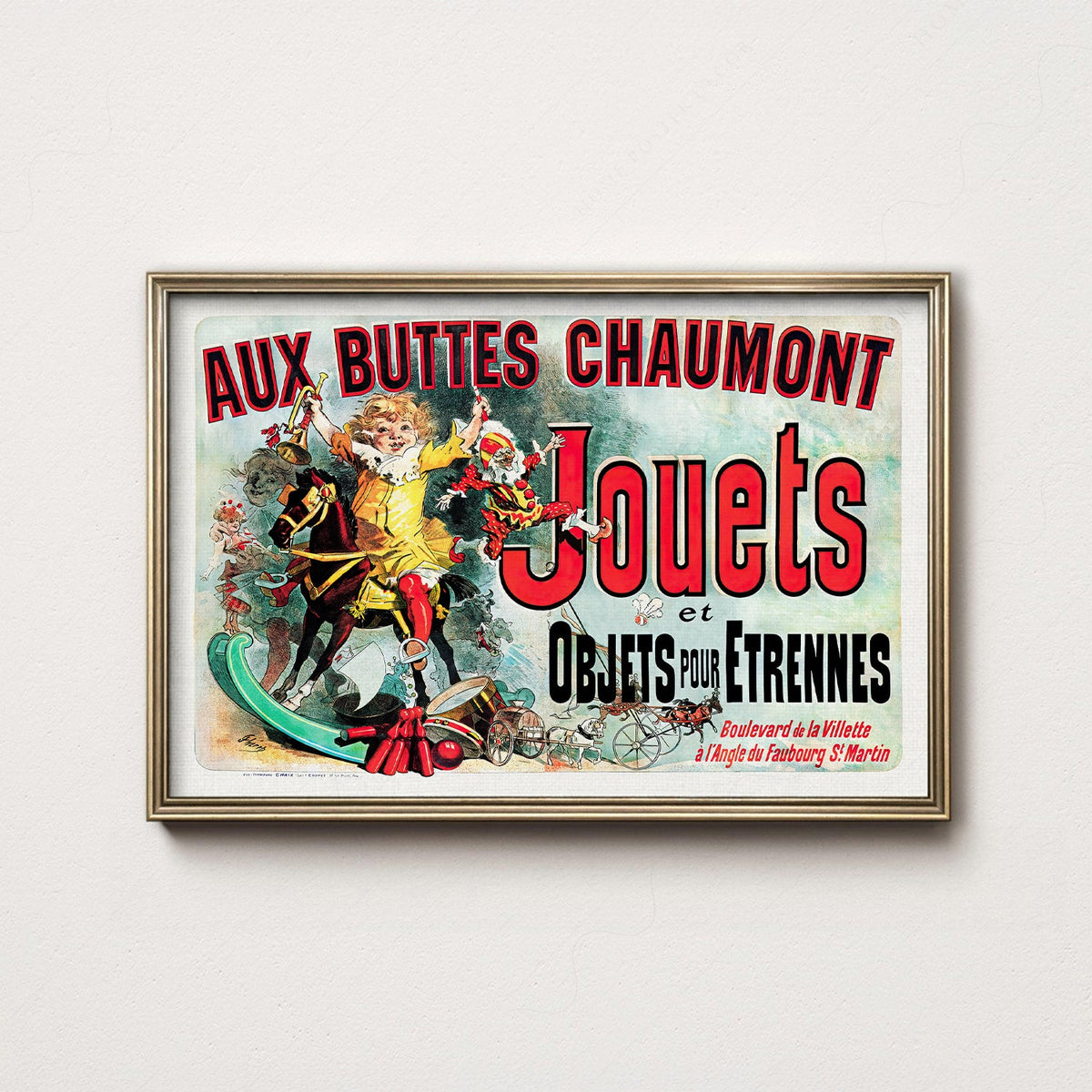 Aux Buttes Chaumont Jouets Poster – Friends TV Show Monica's Apartment Art