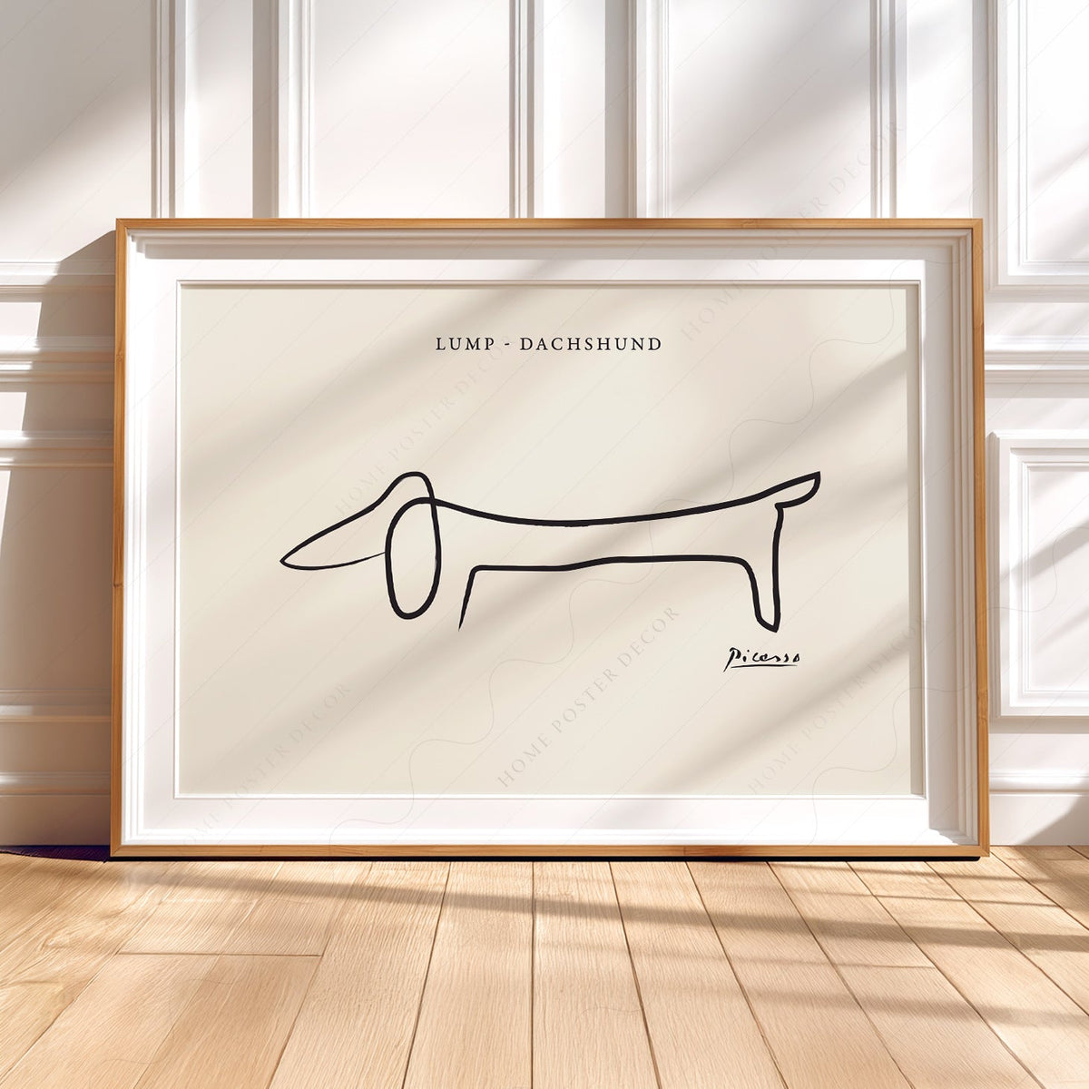 Pablo Picasso Lump Dachshund Line Drawing Print – Minimalist Wall Art