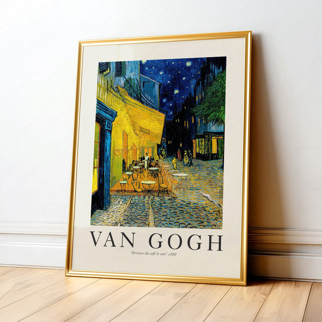 Van Gogh Café Terrace at Night Art Print – Famous Painting Wall Art