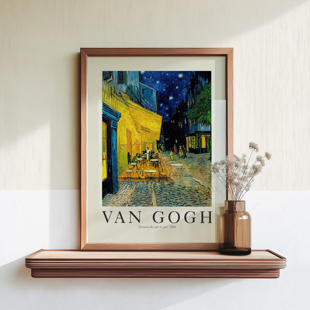 Van Gogh Café Terrace at Night Art Print – Famous Painting Wall Art