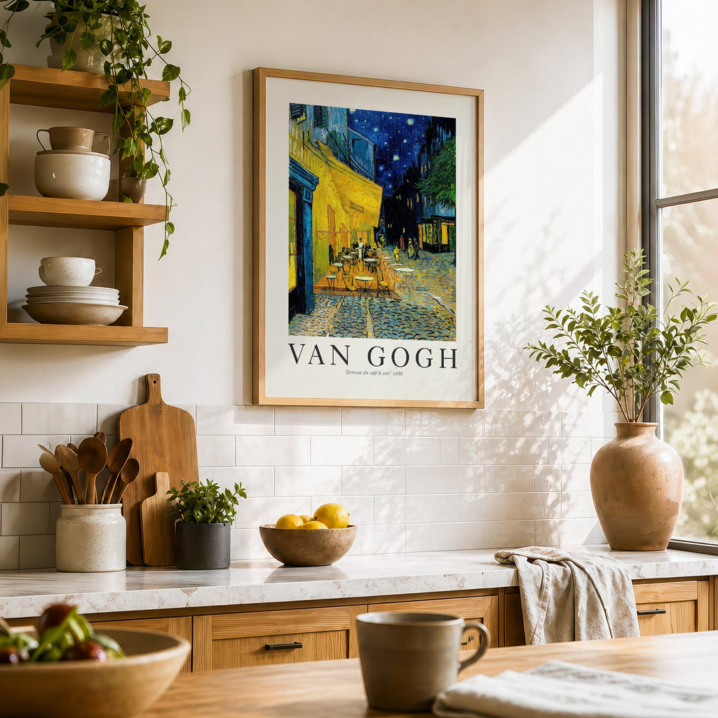 Van Gogh Café Terrace at Night Art Print – Famous Painting Wall Art