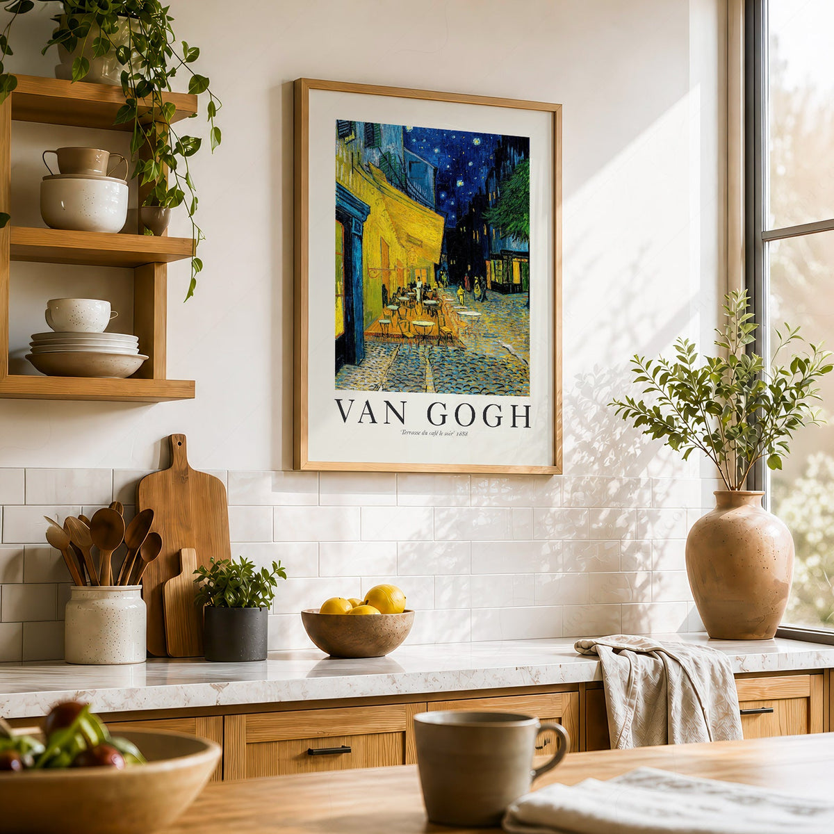 Van Gogh Café Terrace at Night Art Print – Famous Painting Wall Art