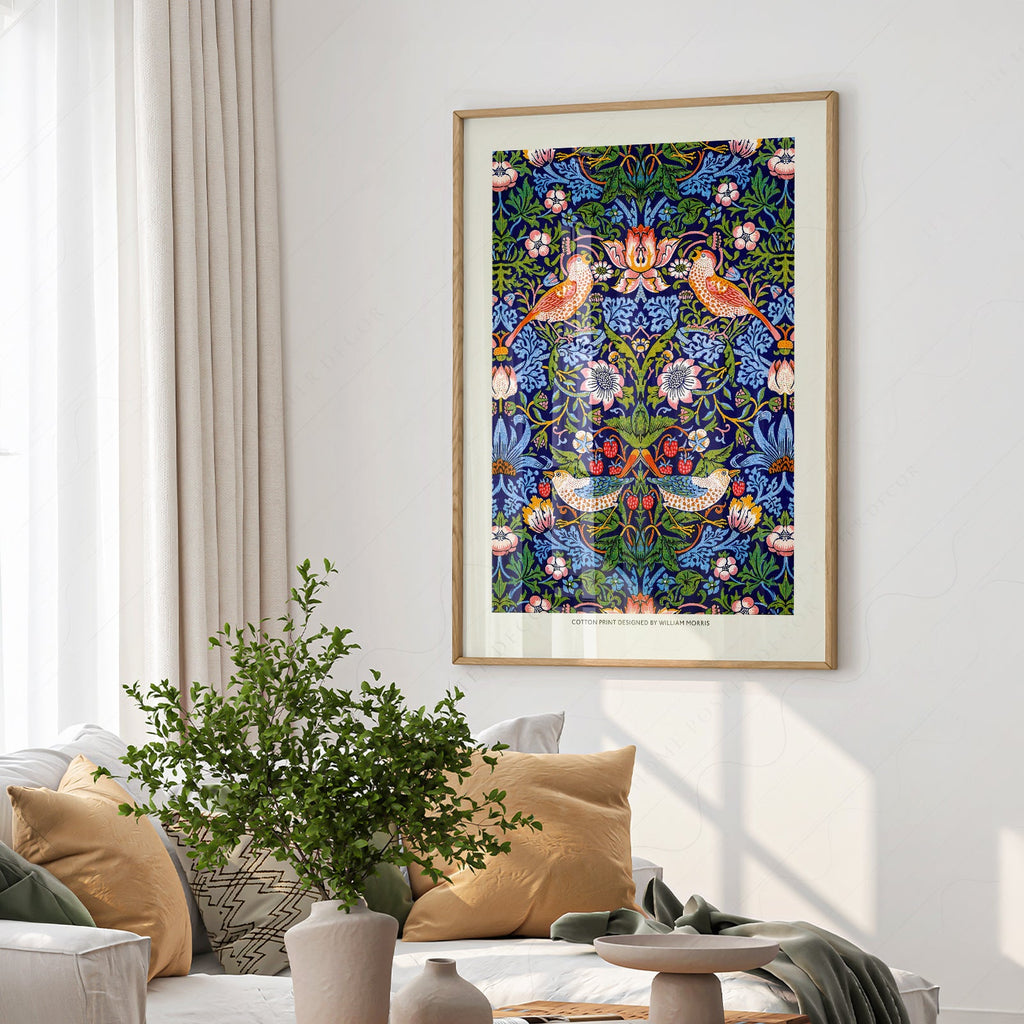 William Morris Strawberry Thief Art Print – Arts and Crafts Wall Decor