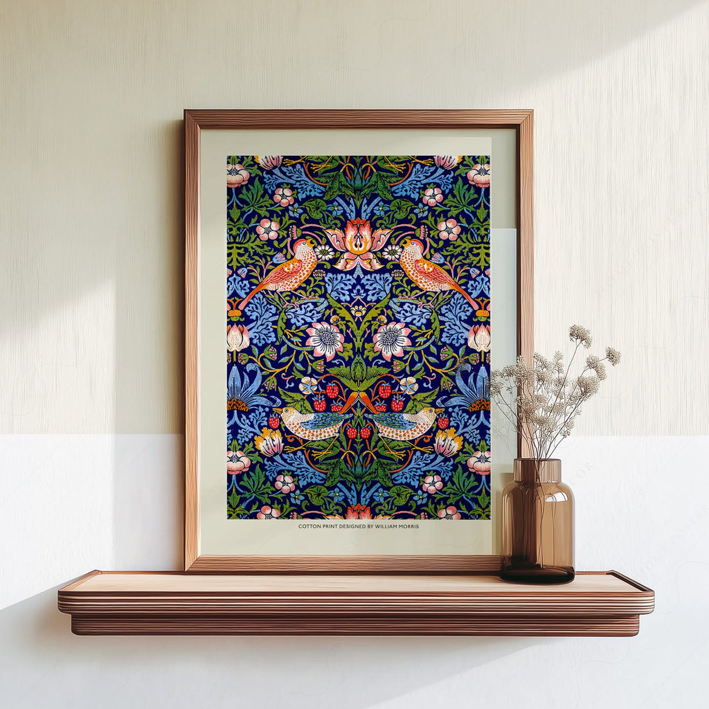 William Morris Strawberry Thief Art Print – Arts and Crafts Wall Decor