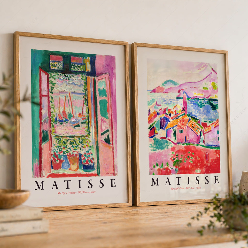 Henri Matisse The Open Window & View of Collioure Set – Museum Art Prints