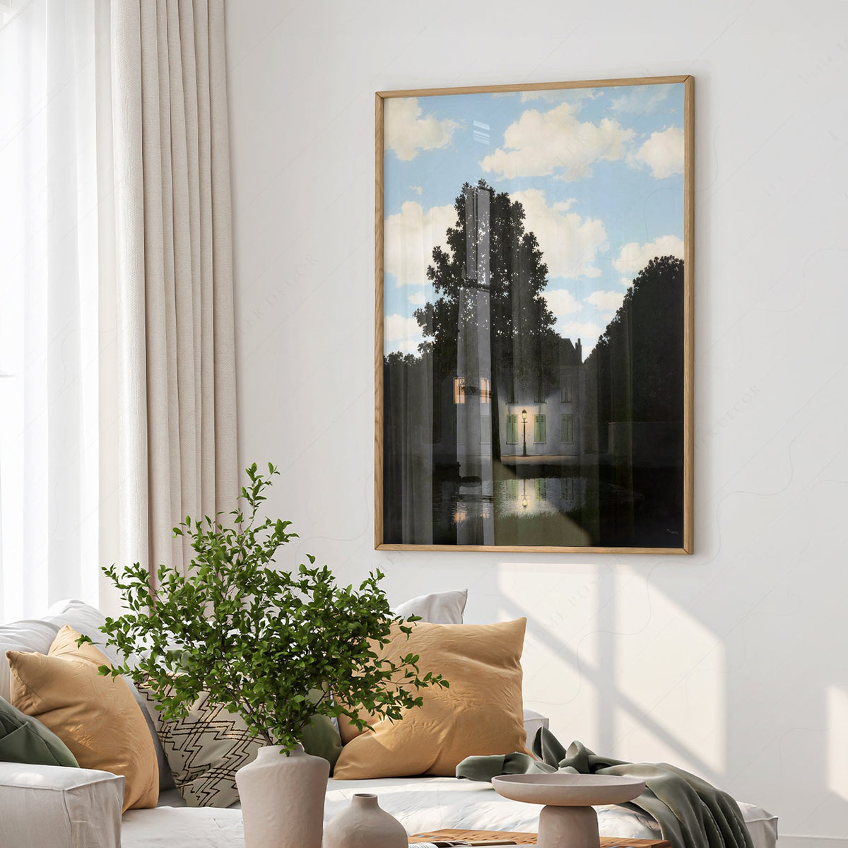 René Magritte Empire of Light Art Print – Surrealist Wall Art Poster