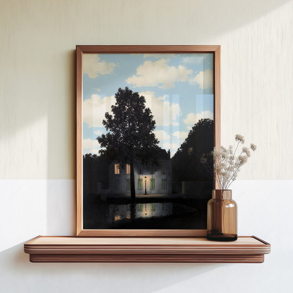 René Magritte Empire of Light Art Print – Surrealist Wall Art Poster