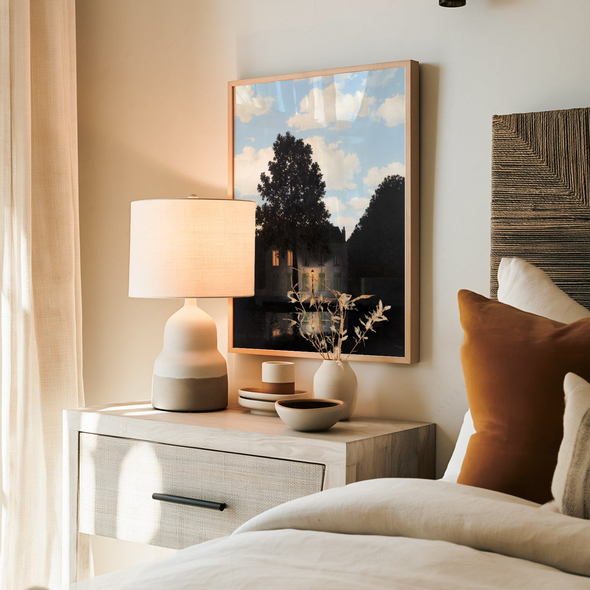 René Magritte Empire of Light Art Print – Surrealist Wall Art Poster