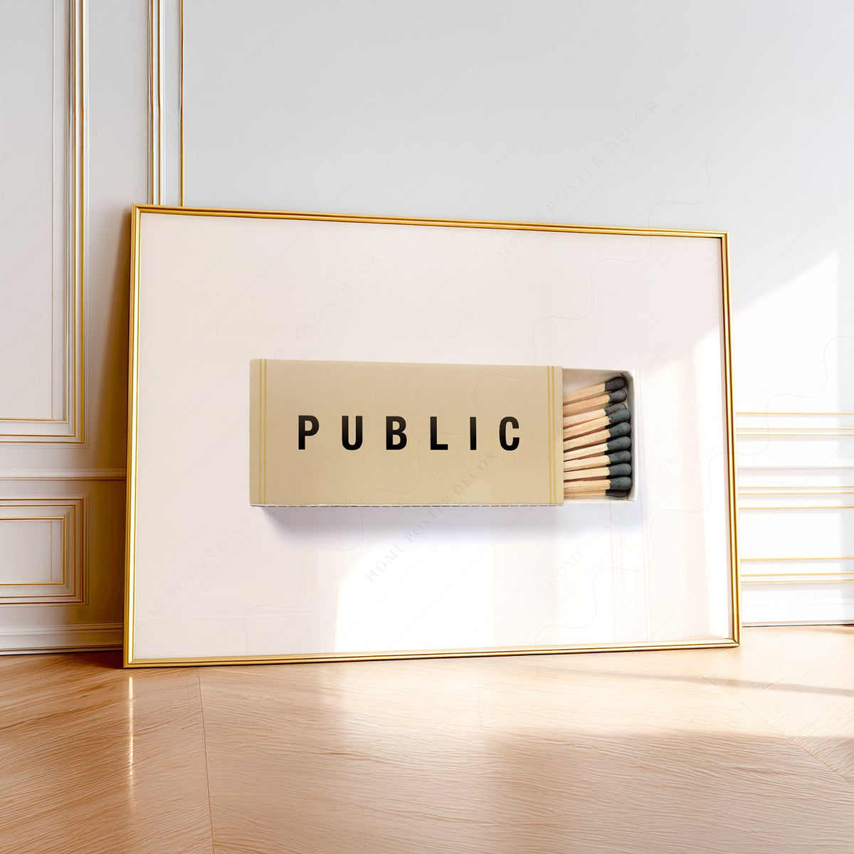 Public Matchbox Art Print – Minimalist Wall Decor Poster