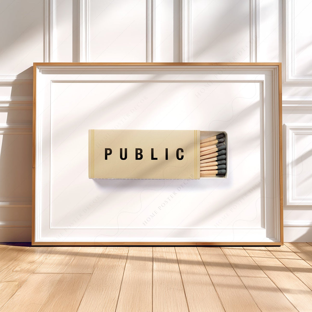 Public Matchbox Art Print – Minimalist Wall Decor Poster