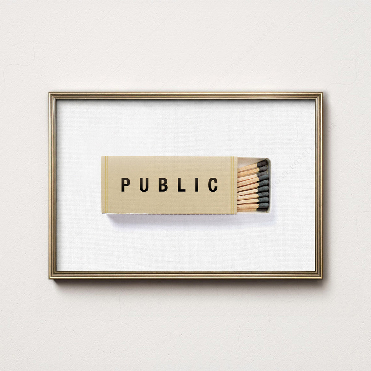 Public Matchbox Art Print – Minimalist Wall Decor Poster
