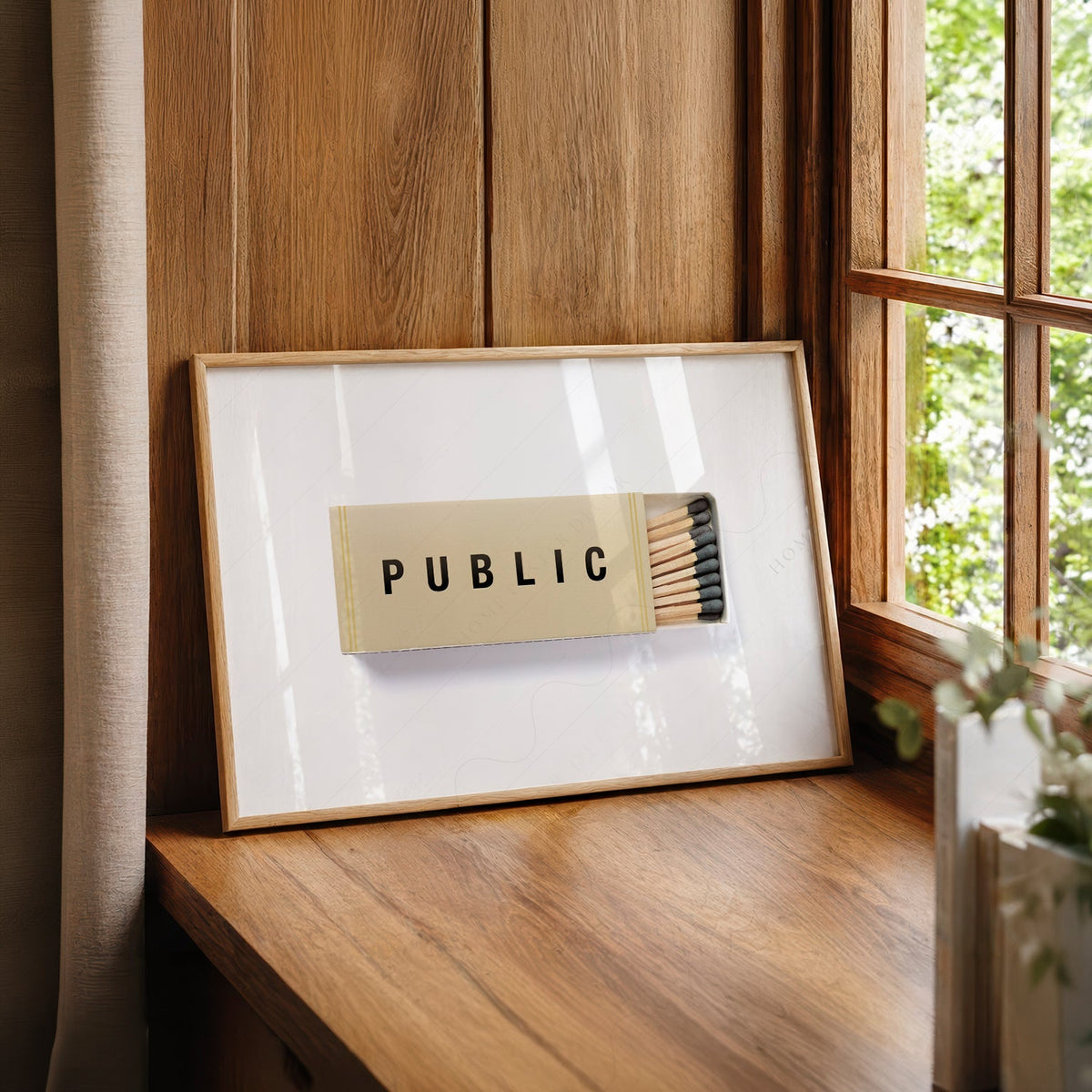 Public Matchbox Art Print – Minimalist Wall Decor Poster