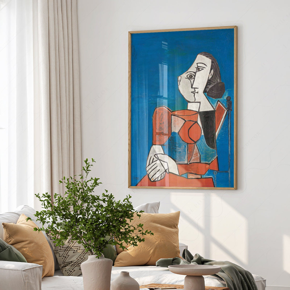 Pablo Picasso Femme Seated Woman Art Print – Cubist Wall Art Poster