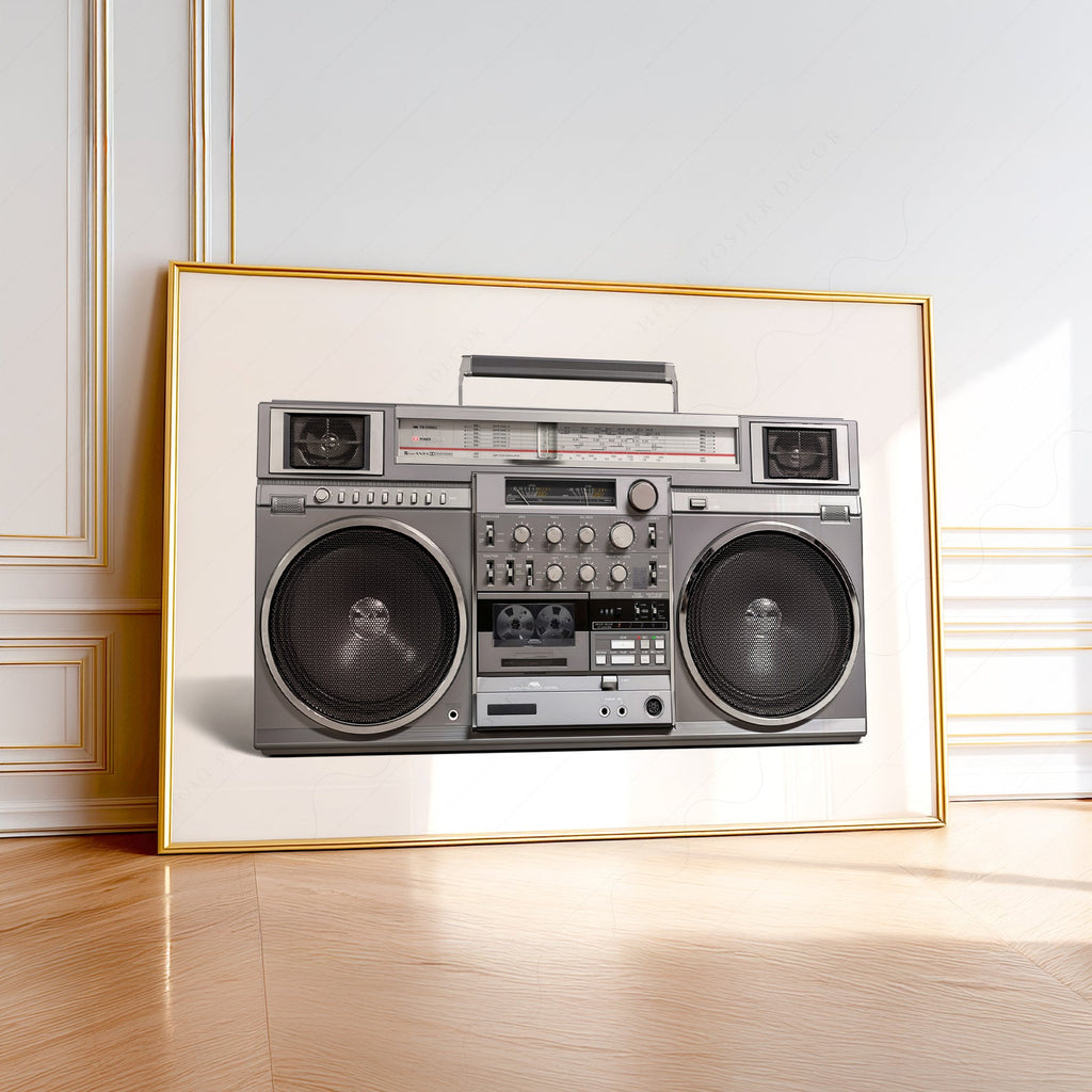 RC M90 Boombox Art Print – 80s Hip Hop Retro Music Wall Decor
