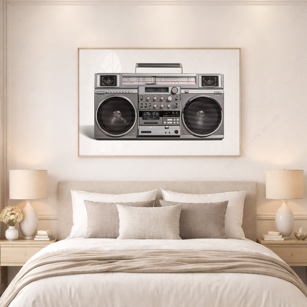 RC M90 Boombox Art Print – 80s Hip Hop Retro Music Wall Decor
