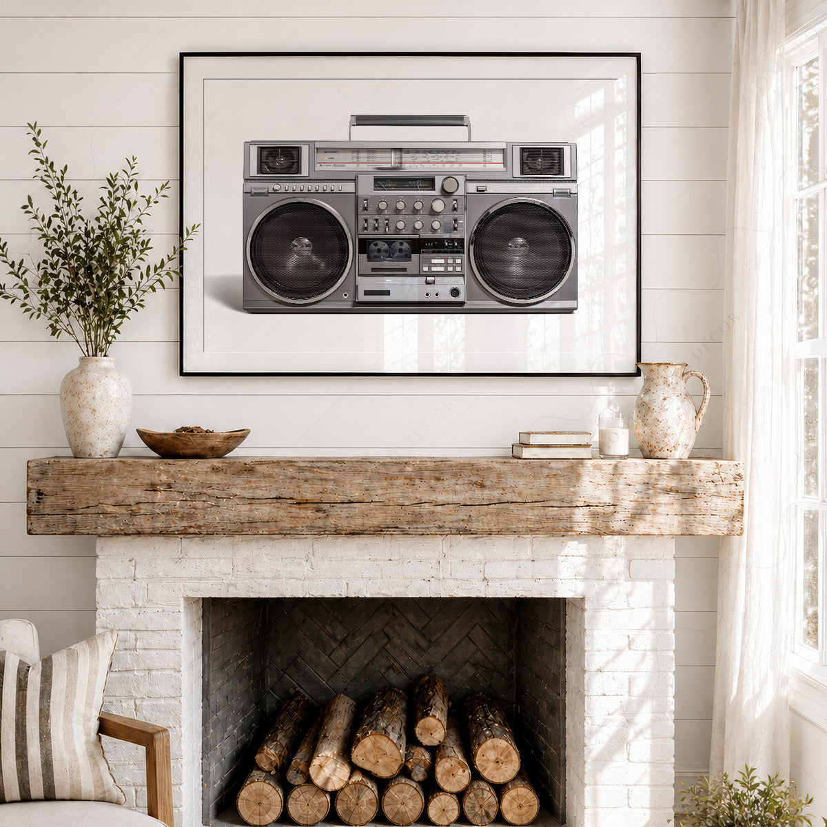 RC M90 Boombox Art Print – 80s Hip Hop Retro Music Wall Decor