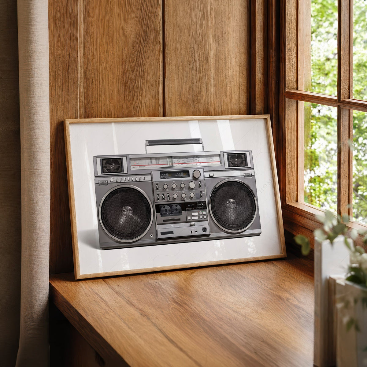 RC M90 Boombox Art Print – 80s Hip Hop Retro Music Wall Decor