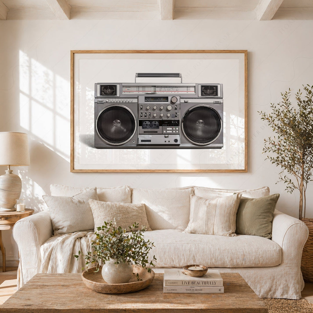 RC M90 Boombox Art Print – 80s Hip Hop Retro Music Wall Decor