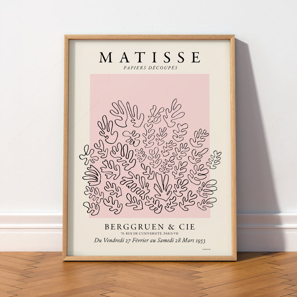 Henri Matisse Papiers Découpés Exhibition Poster – Pink Coral Art Print