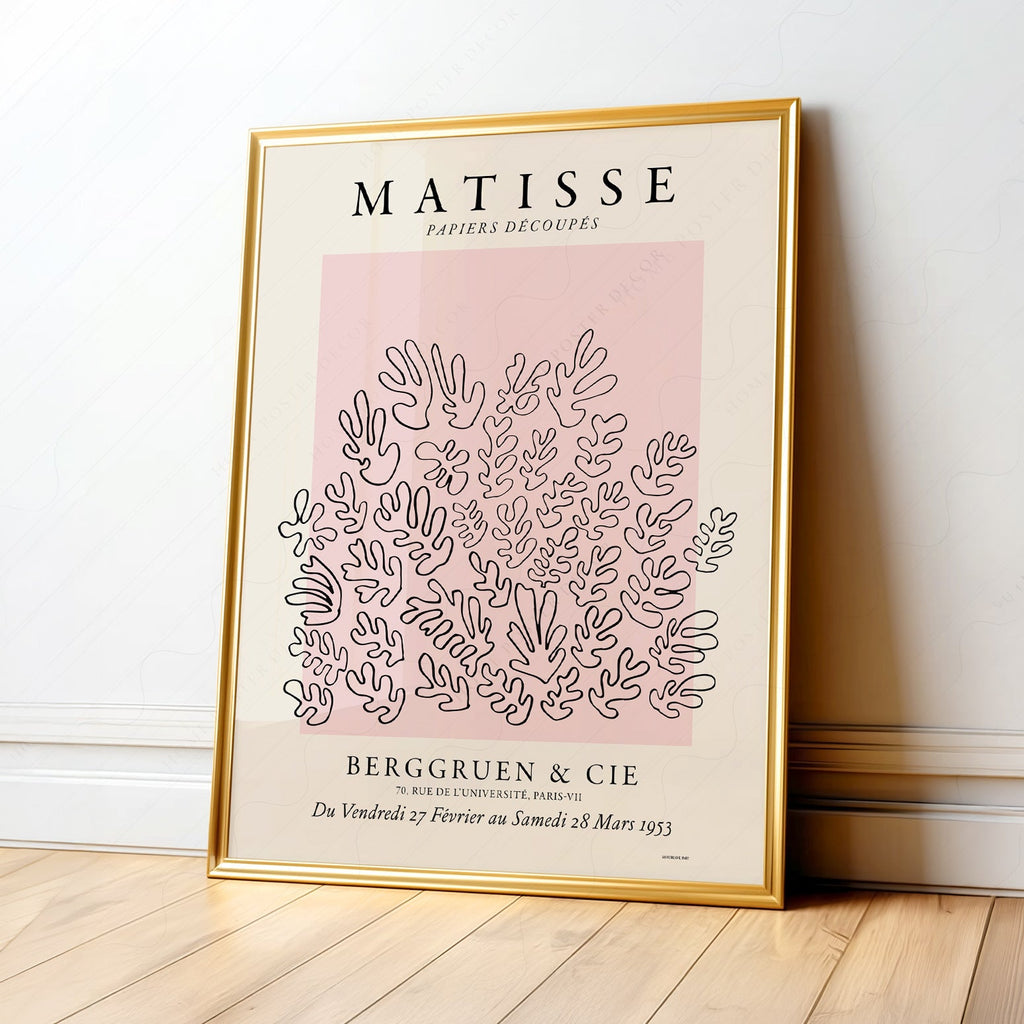 Henri Matisse Papiers Découpés Exhibition Poster – Pink Coral Art Print