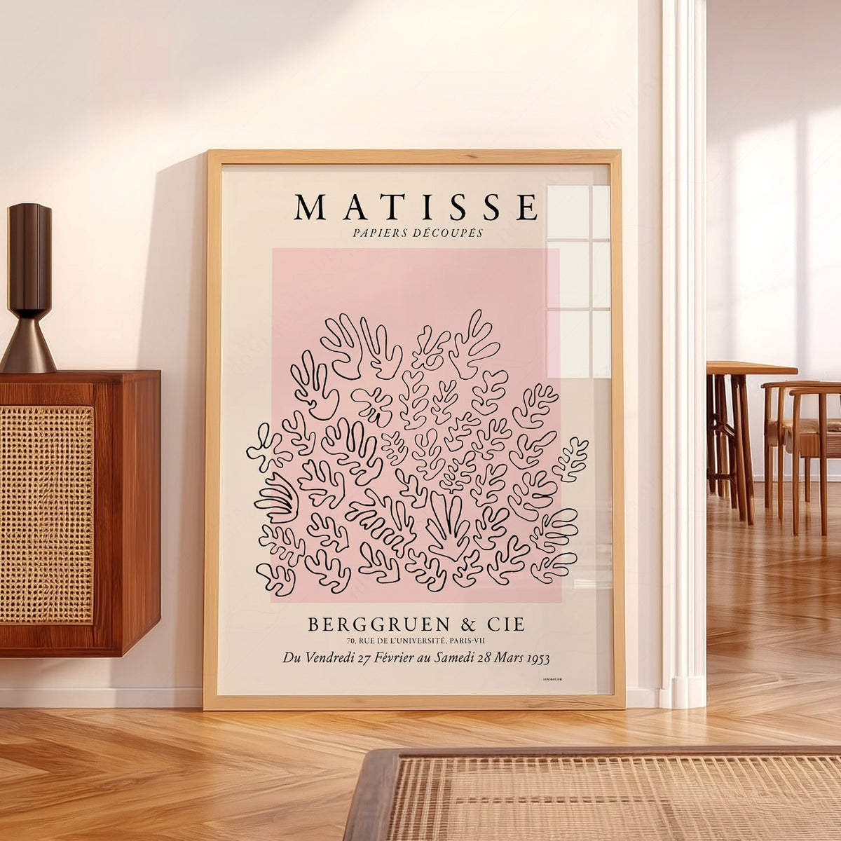 Henri Matisse Papiers Découpés Exhibition Poster – Pink Coral Art Print
