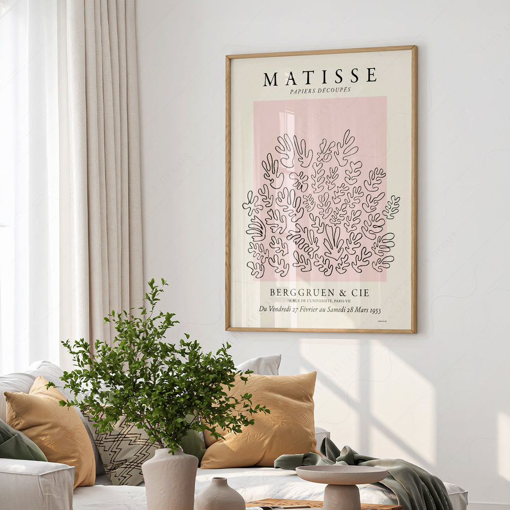 Henri Matisse Papiers Découpés Exhibition Poster – Pink Coral Art Print