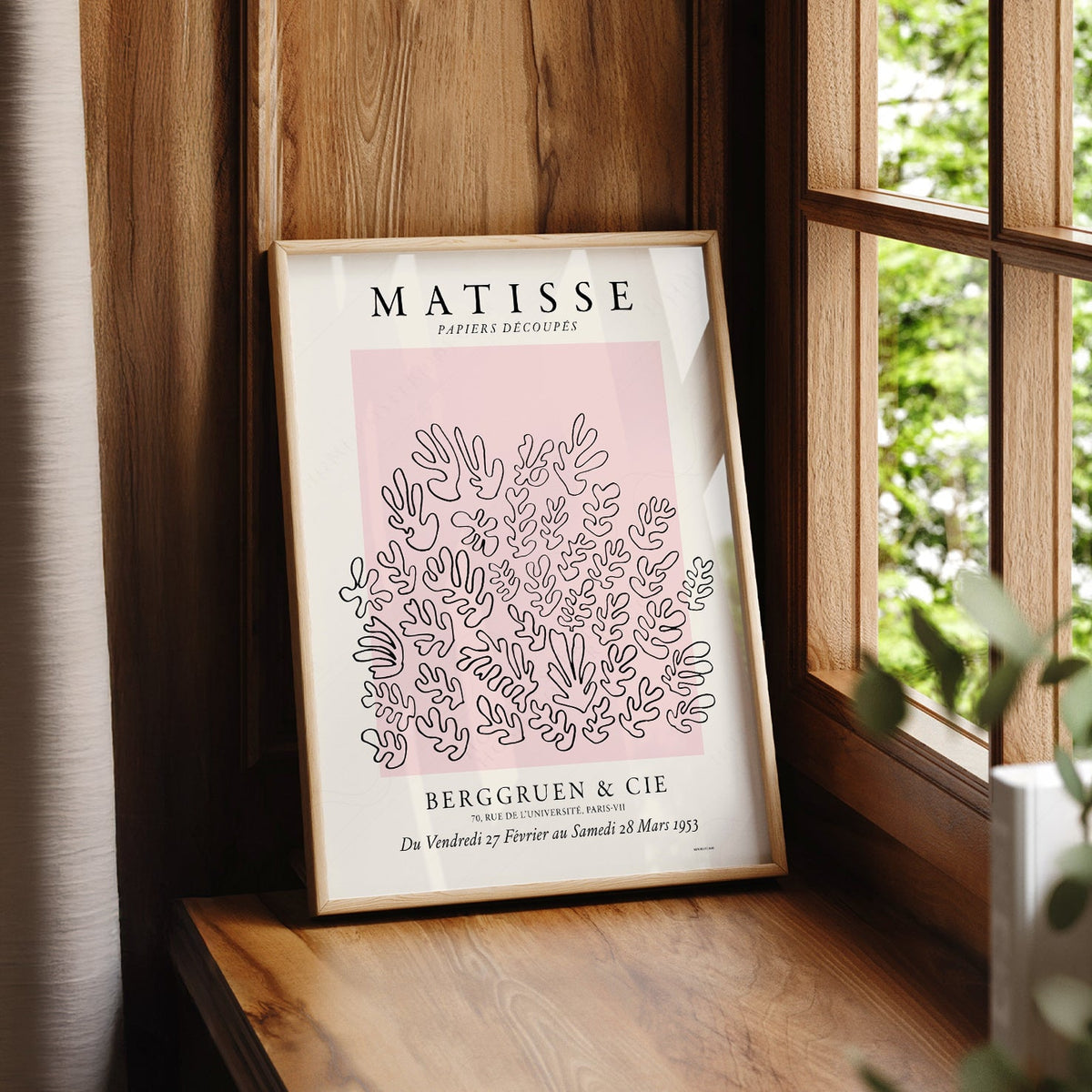 Henri Matisse Papiers Découpés Exhibition Poster – Pink Coral Art Print